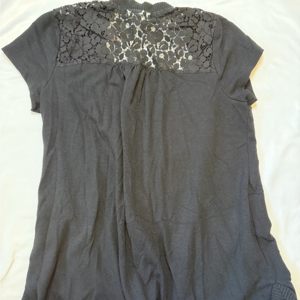 Girls Belle Du Jour size large black cardigan - Picture 4 of 5